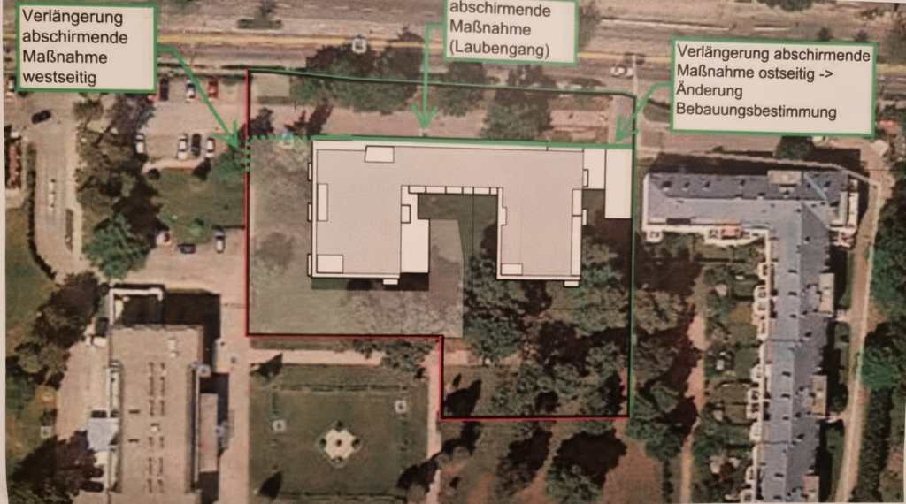 Bauplan des neuen Gebäudes im Sanatorium Purkersdorf