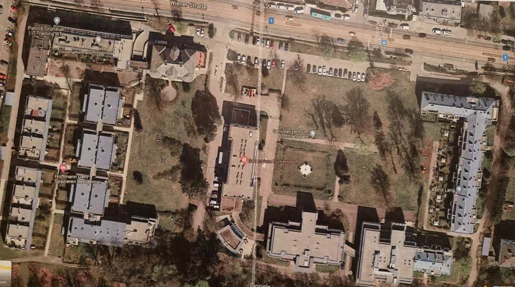 Luftbild vom Sanatorium Purkersdorf